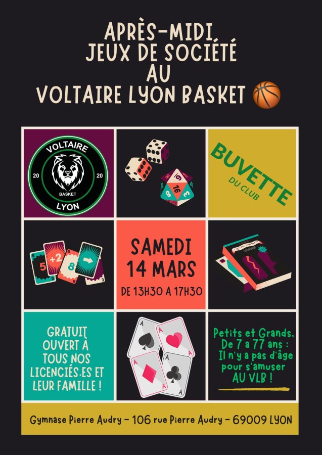 A VOLTAIRE ON JOUE, MAIS PAS QU'AU BASKET !