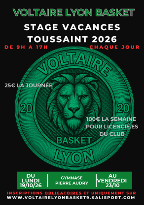 STAGE DE TOUSSAINT 2026